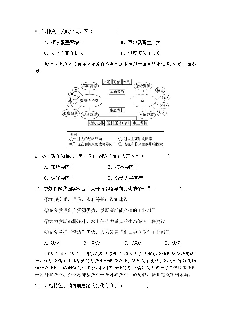 2021-2022学年福建省莆田第一中学高二下学期期中考试地理试题含答案03