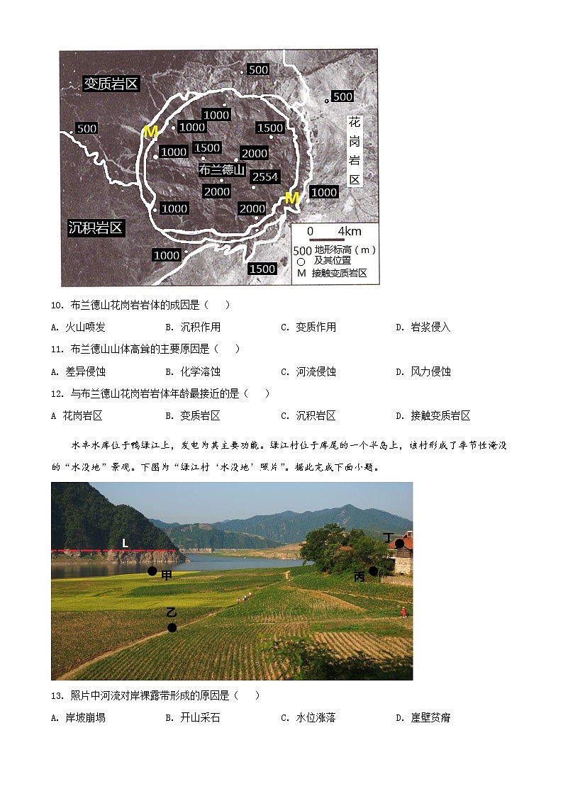 2022年高考江苏卷 地理卷及答案解析（原卷+解析卷）03