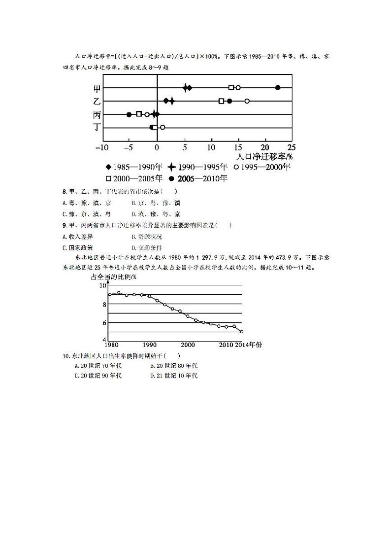 2021哈尔滨三中高一下学期4月份阶段性测试地理试卷扫描版含答案03