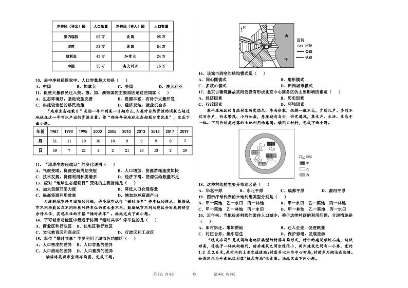2021大庆铁人中学高一下学期第一次月考试题（4月）地理含答案02