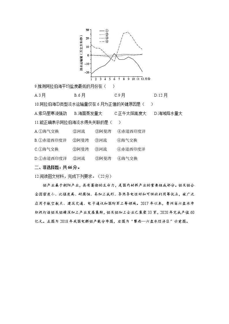 2022届高考地理三模试卷（含答案） (2)第3页