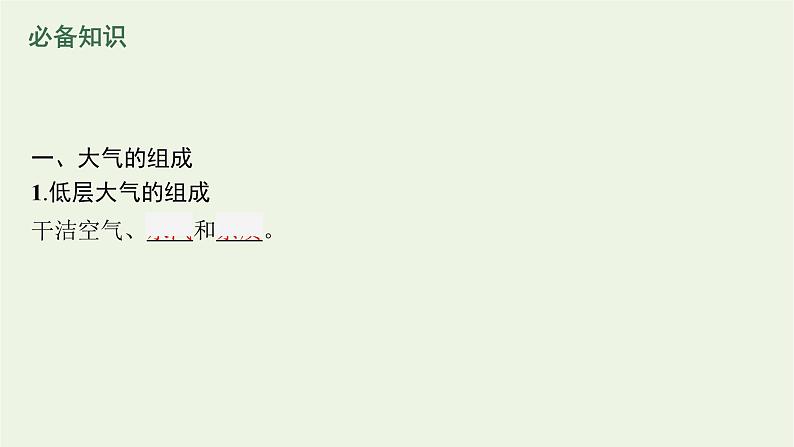 新人教必修第一册高中地理第二章地球上的大气第一节大气的组成和垂直分层课件05