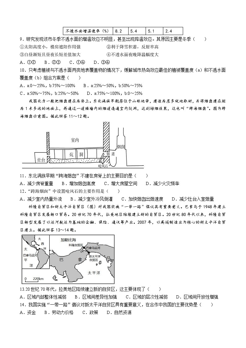 2022苏州高三高考考前模拟卷地理word含答案03