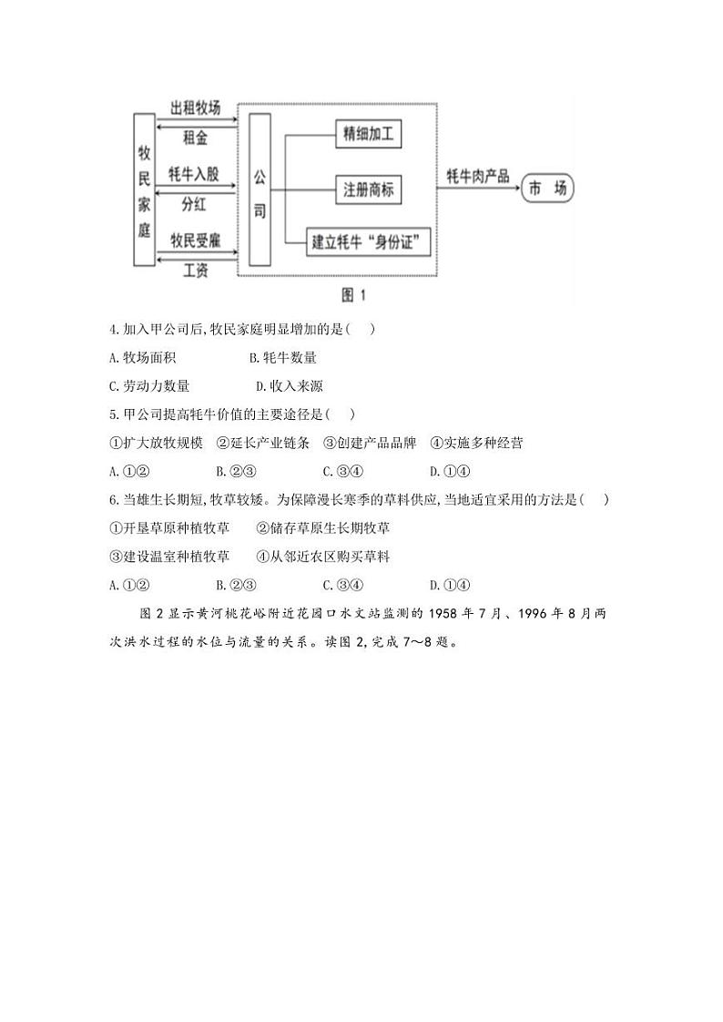 2022年普通高等学校招生全国统一考试(乙卷)文科综合地理部分（无答案解析）第2页