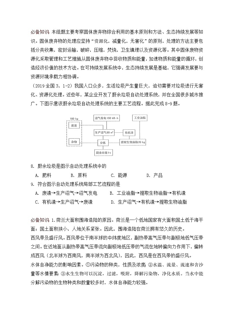高考试题分析专题11 区域可持续发展及资源、环境与国家安全03