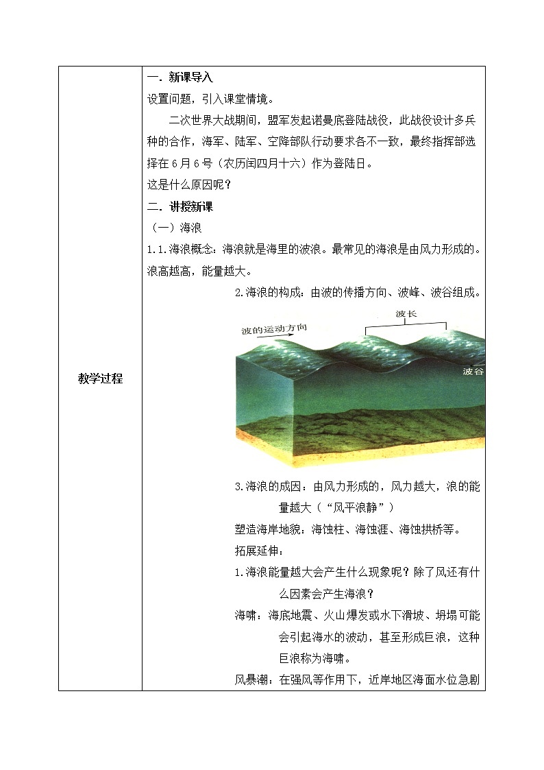 人教2019地理必修一3.3《海水的运动》课件PPT+教案02