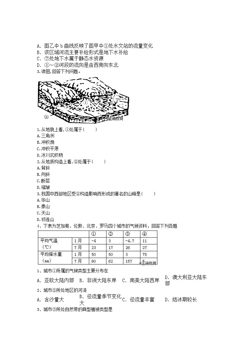 2021省安达重点高中高二下学期期末考试地理试题含答案第2页