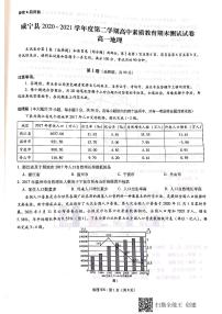 2021贵州省威宁县高一下学期期末考试地理试题扫描版含答案