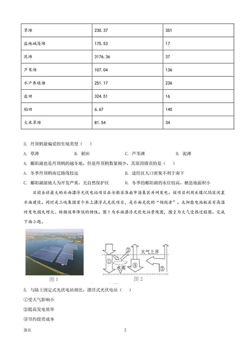 2022届浙江省金丽衢十二校高三下学期（5月）第二次联考地理试题-PDF版第2页