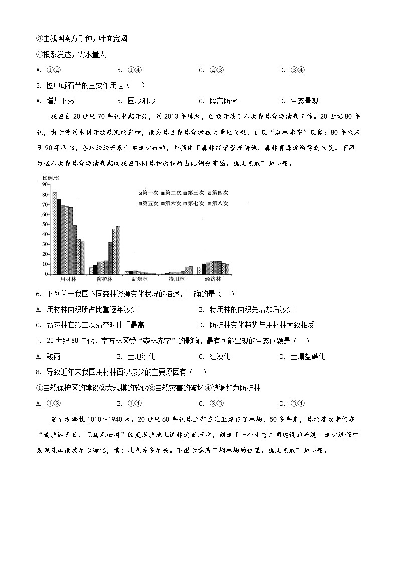 精品解析：四川省遂宁中学校2021-2022学年高二下学期期中地理试题（原卷版）第2页