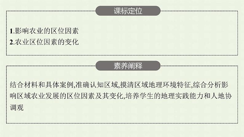 新人教版高中地理必修第二册第三章农业地域的形成与发展第一节农业区位因素及其变化课件第3页