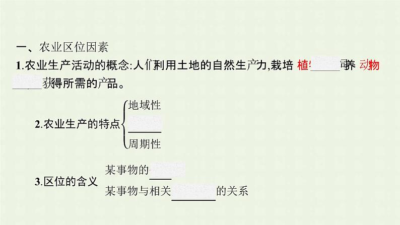 新人教版高中地理必修第二册第三章农业地域的形成与发展第一节农业区位因素及其变化课件第5页