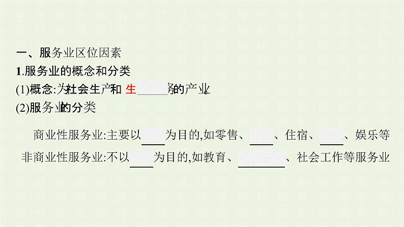 新人教版高中地理必修第二册第三章农业地域的形成与发展第三节服务业区位因素及其变化课件第5页