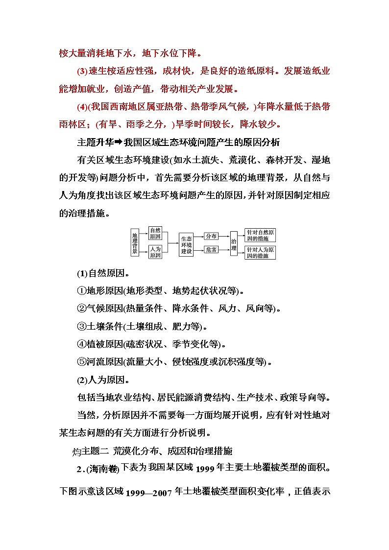 高中地理必修三练习：第二章章末总结提升 Word版含答案03