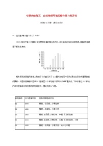 全国通用高考地理二轮复习专题突破练五自然地理环境的整体性与差异性含解析