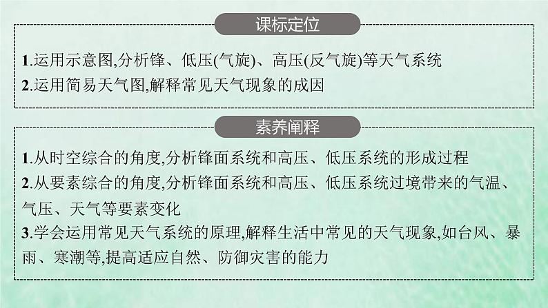 新人教版高中地理选择性必修1第三章大气的运动第一节常见天气系统课件第3页