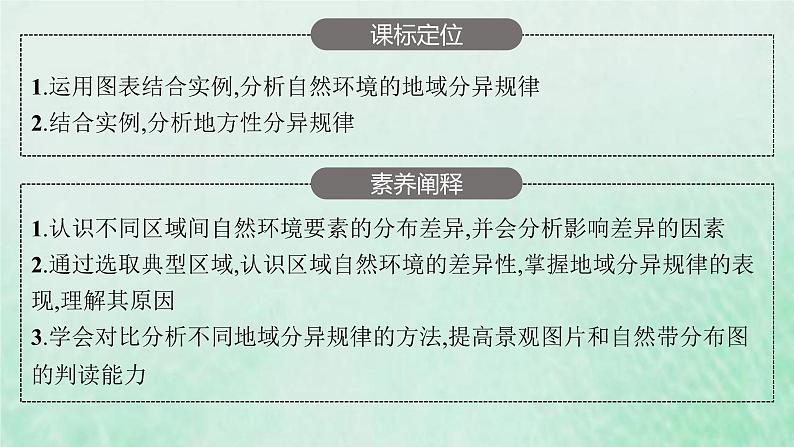 新人教版高中地理选择性必修1第五章自然环境的整体性与差异性第二节自然环境的地域差异性课件03