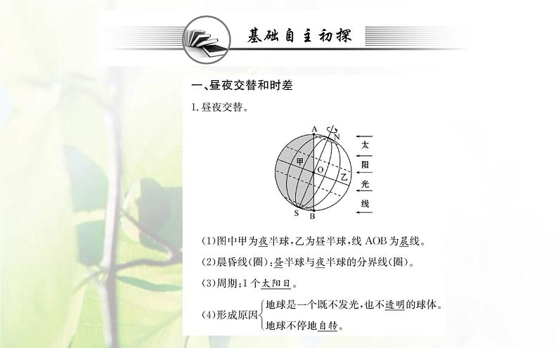 新人教版高中地理选择性必修1第一章地球的运动第二节地球运动的地理意义第1课时课件第3页