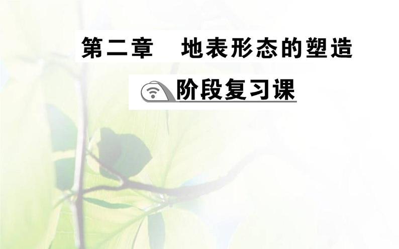 新人教版高中地理选择性必修1第二章地表形态的塑造阶段复习课课件01