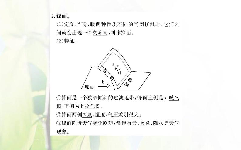 新人教版高中地理选择性必修1第三章大气的运动第一节常见天气系统课件第4页