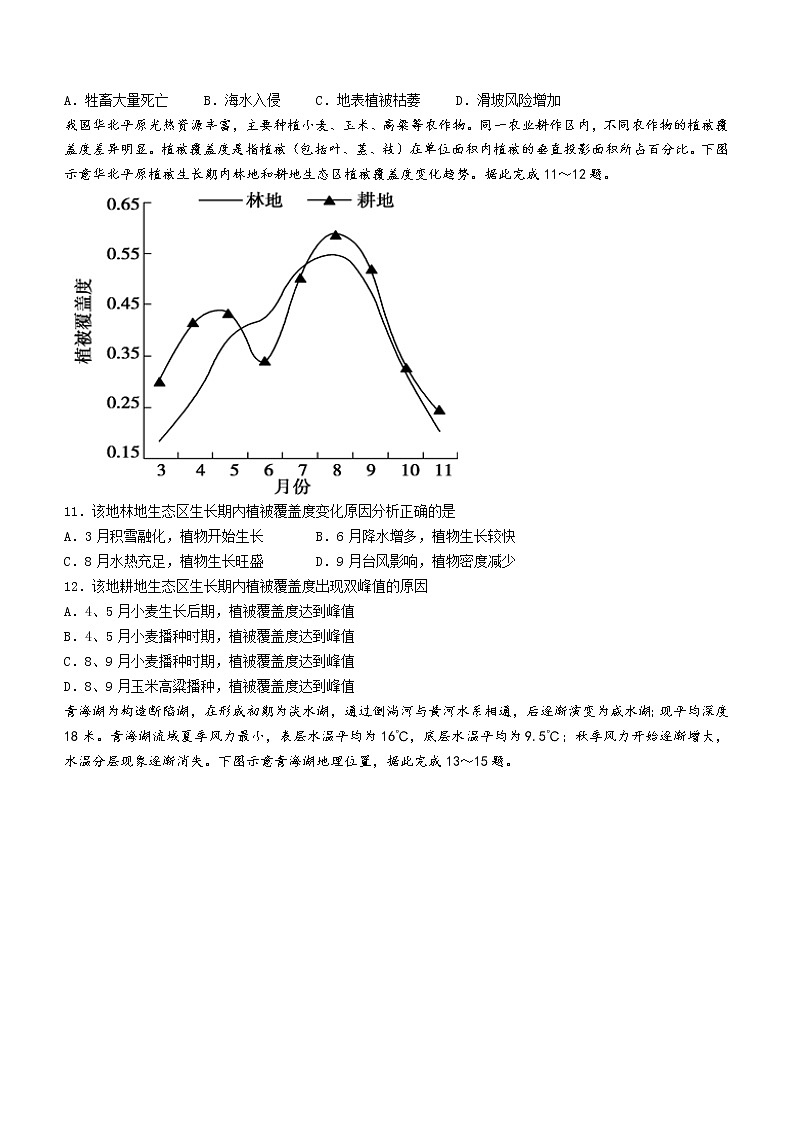 2021-2022学年四川省内江市第六中学高二下学期第一次月考地理试卷含答案第3页