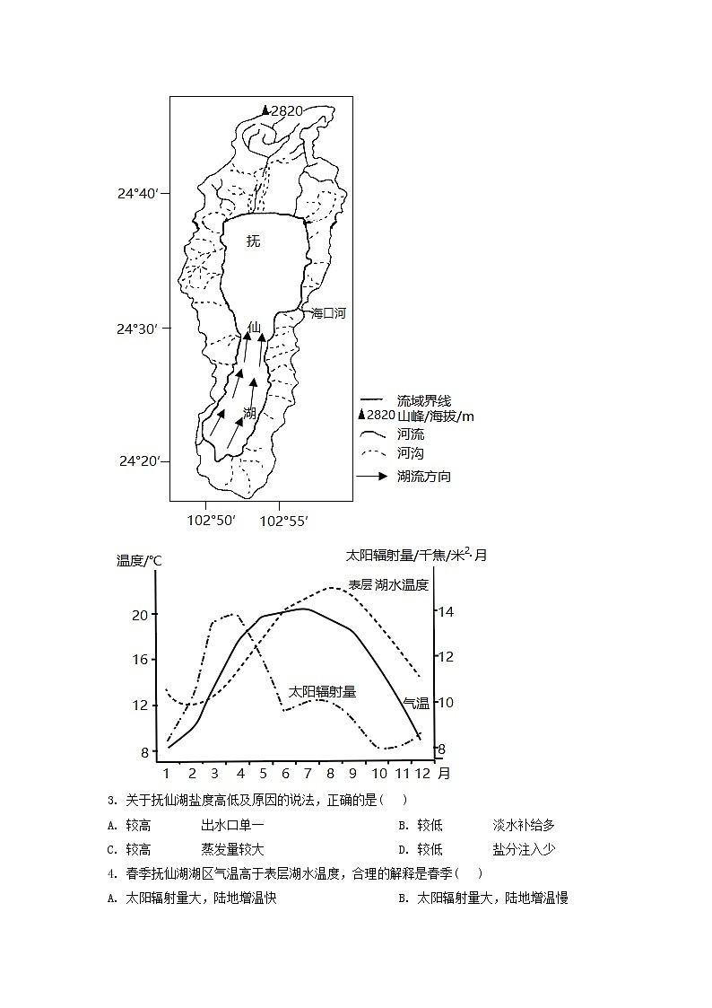 湖北省十堰市2021-2022学年高一下学期期末地理试题（详解版）第2页