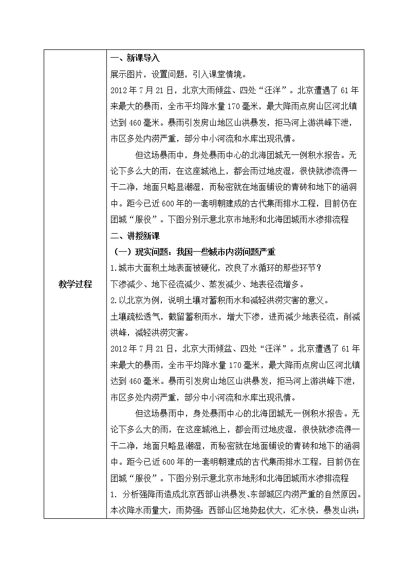 人教2019地理必修一第五章问题研究《如何让城市不在“看海”》课件PPT+教案02