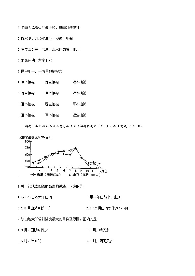 2021铁岭高三下学期普通高等学校招生全国统一考试模拟（二）地理试题含答案第3页