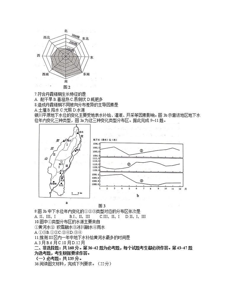 四川省大数据精准联盟2021届高三5月第三次统一监测文综地理试题 word含答案第2页