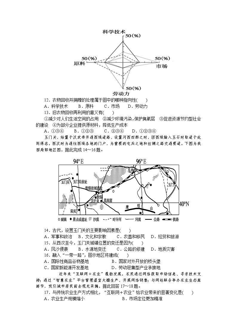 2021省哈尔滨宾县一中校高一下学期第二次月考地理试卷含答案03