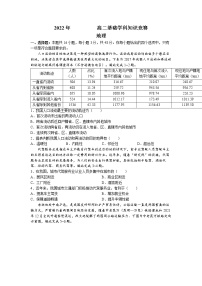 2022湖南省部分校高二下学期基础学科知识竞赛地理试卷含答案