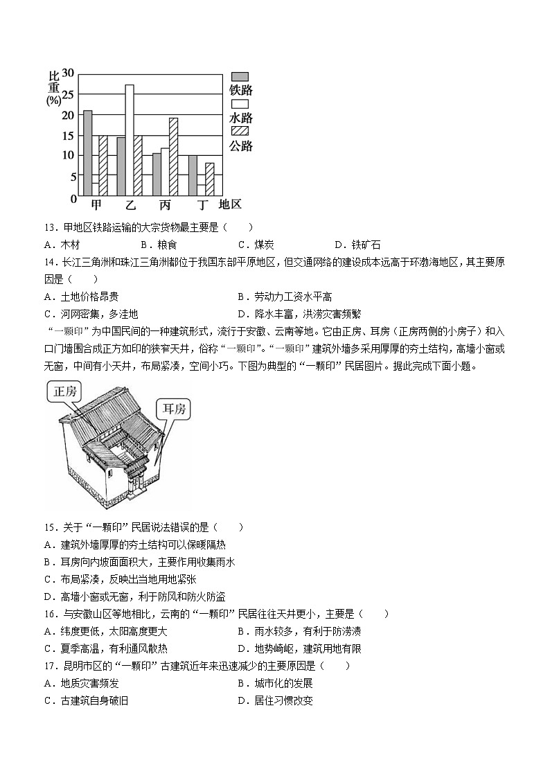 2022新泰一中高一下学期第三次质量检测地理试题含答案03