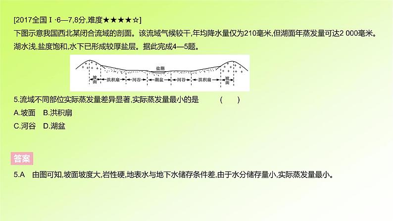 高考地理一轮复习真题精练专题四地球上的水课件07