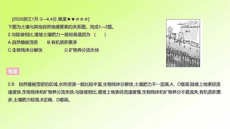 高考地理一轮复习真题精练专题六自然环境的整体性与地域分异规律课件04