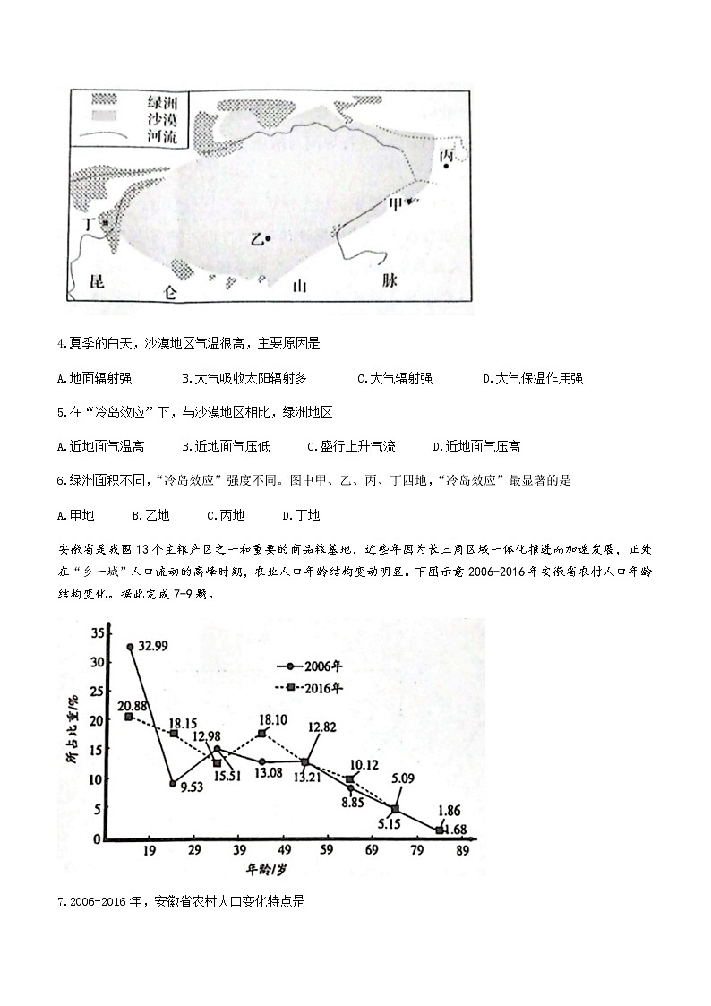 湖北省武汉市新洲区部分高中2021-2022学年高一下学期期末地理试题（含答案）第2页