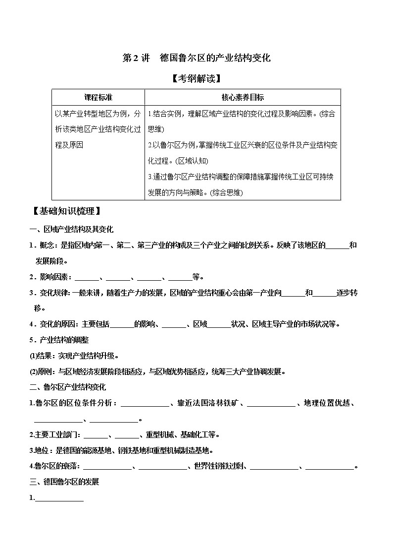 2.2德国鲁尔区的产业结构变化（精品课件和练习）01
