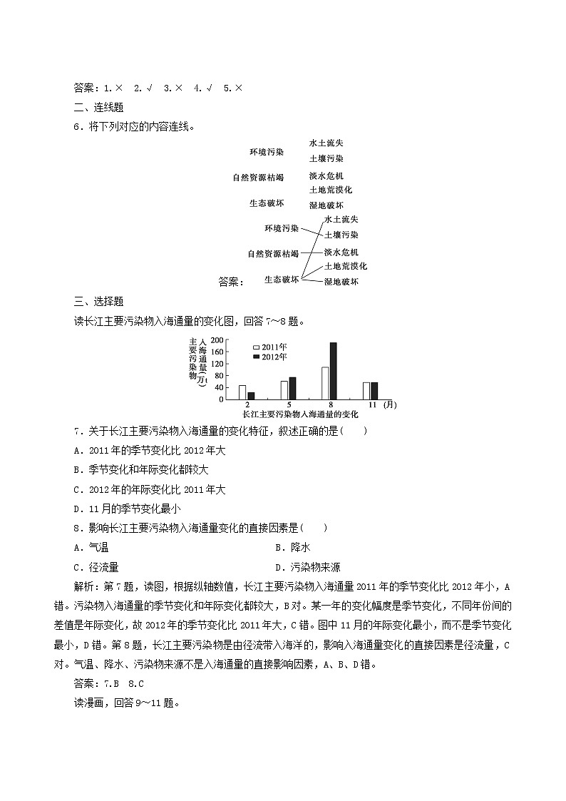 人教版高中地理必修第二册 第5章环境与发展第1节人类面临的主要环境问题教案第3页