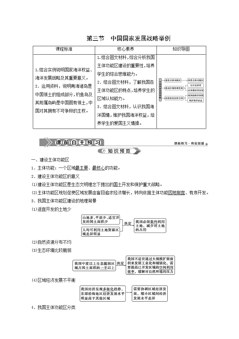 人教版高中地理必修第二册 第5章环境与发展第3节中国国家发展战略举例教案第1页