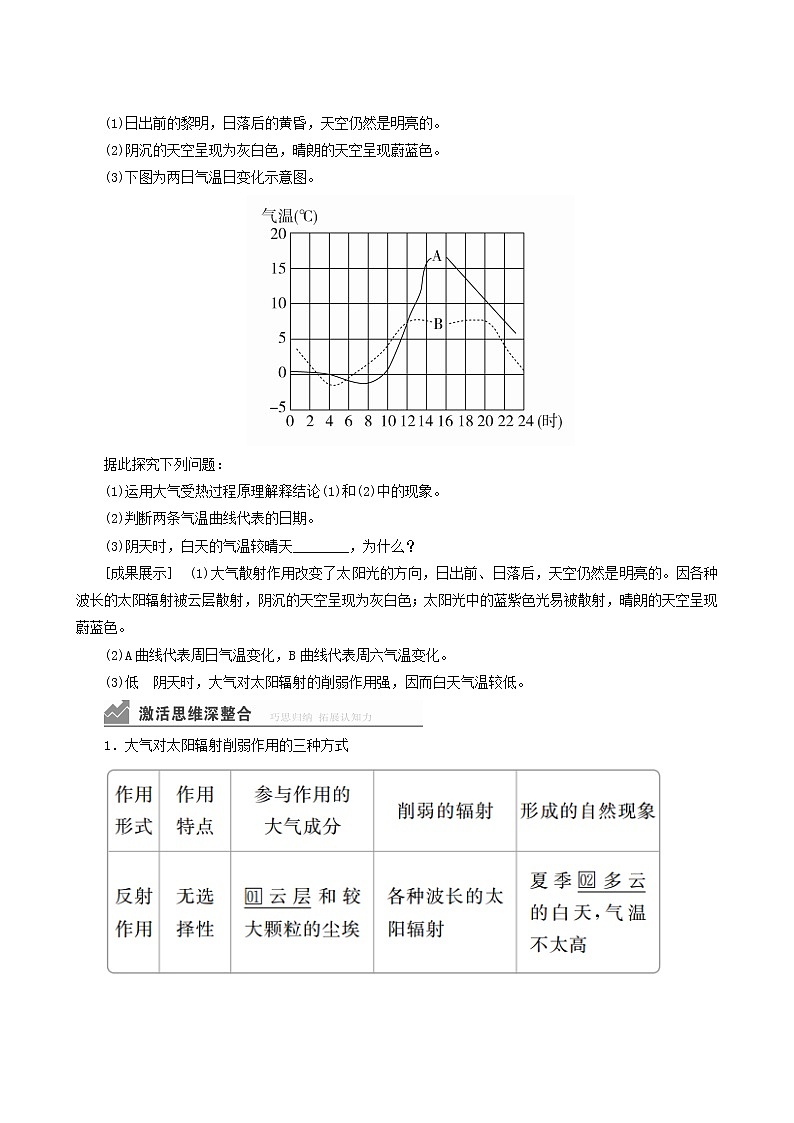 人教版高中地理必修第一册第2章地球上的大气第2节大气受热过程和大气运动第1课时大气受热过程学案03