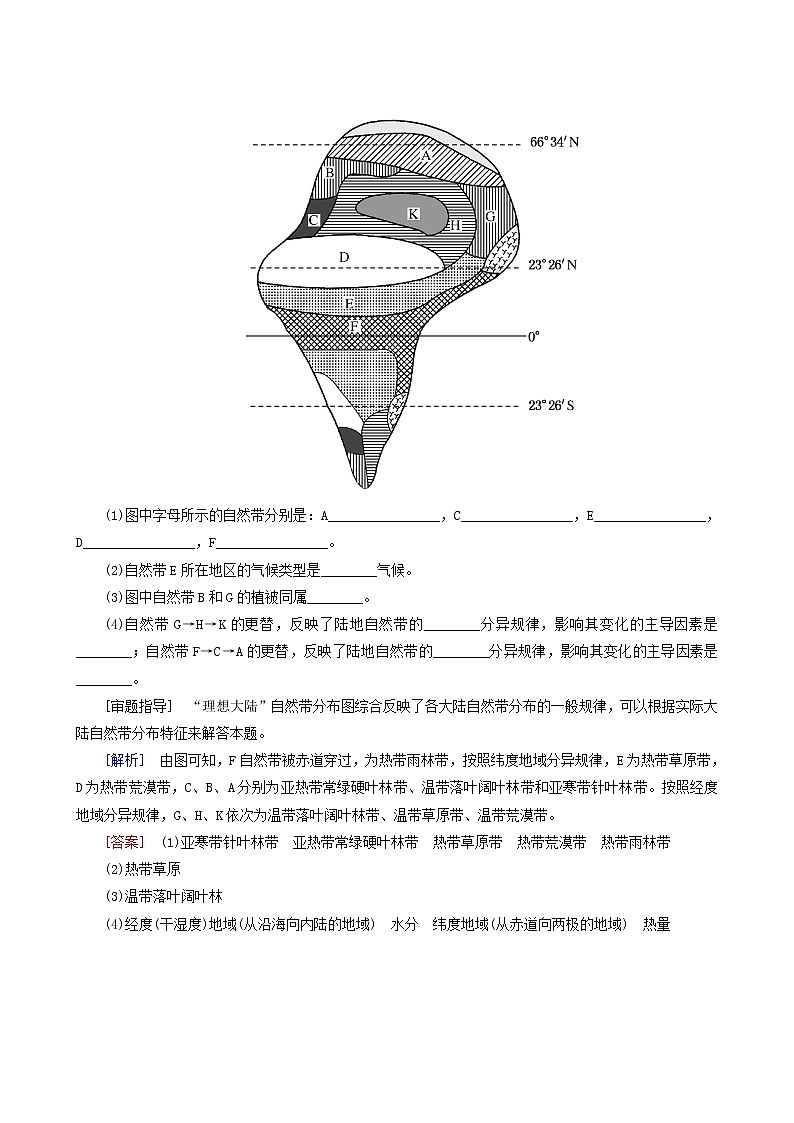人教版高中地理必修第一册第5章植被与土壤章末整合提升教案03