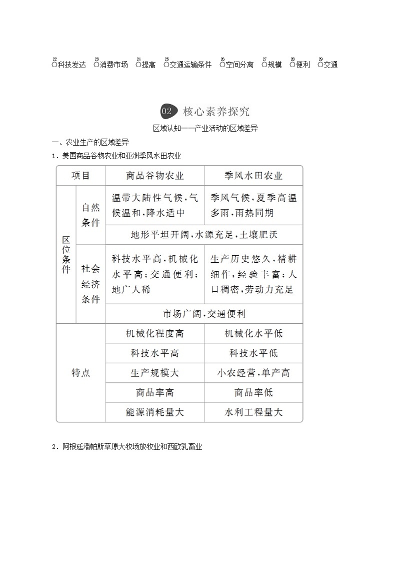 人教版高中地理必修第二册第3章产业区位因素阶段综合实践教案03