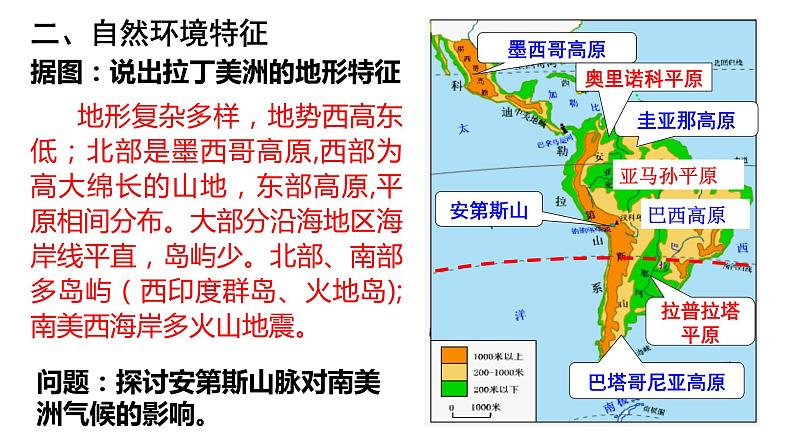 042南美（自然环境）2023届高三地理一轮总复习第二部分世界地理之南美地区第1课时第7页