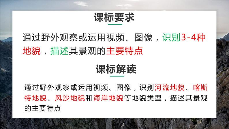 高中地理 必修一 常见的地貌类型 第一课时 喀什特地貌 河流地貌  PPT 课件第3页