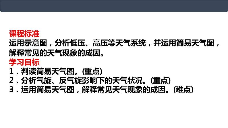 高中地理 选必一 低气压（气旋）与高气压（反气旋）  课件第3页