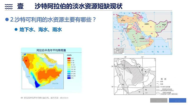 高中地理 选择性必修1 自然地理基础 水的运动 问题探究 能否利用南极冰川解决沙特阿拉伯缺水的问题 课件07