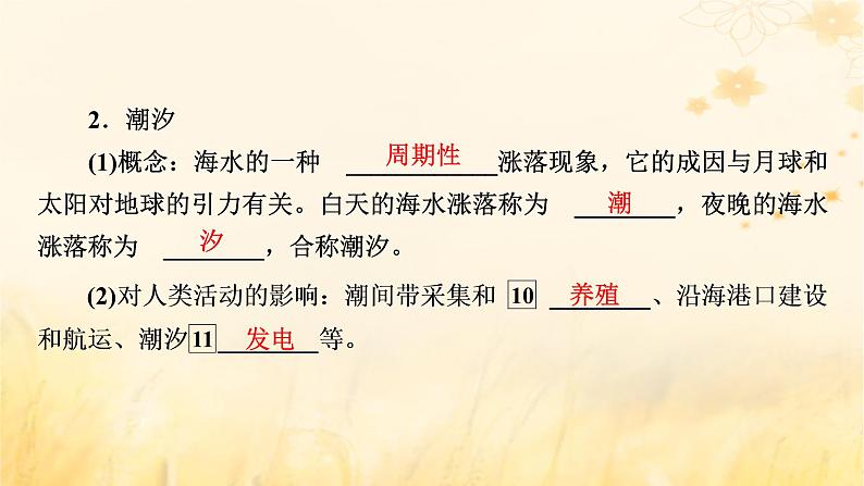 2023版高考地理一轮总复习第四章地球上的水及其运动第三节海水的运动课件第7页