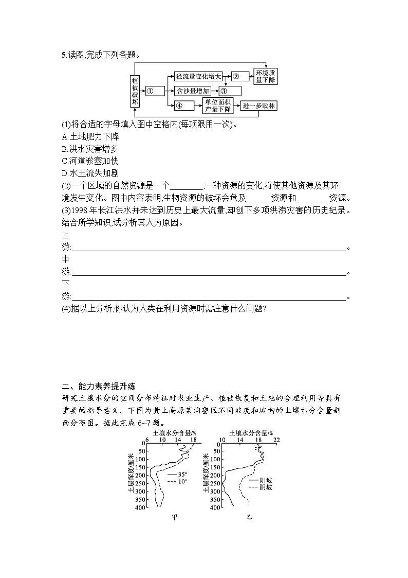 5.1 自然环境的整体性同步练习--高中地理湘教版选择性必修1第2页