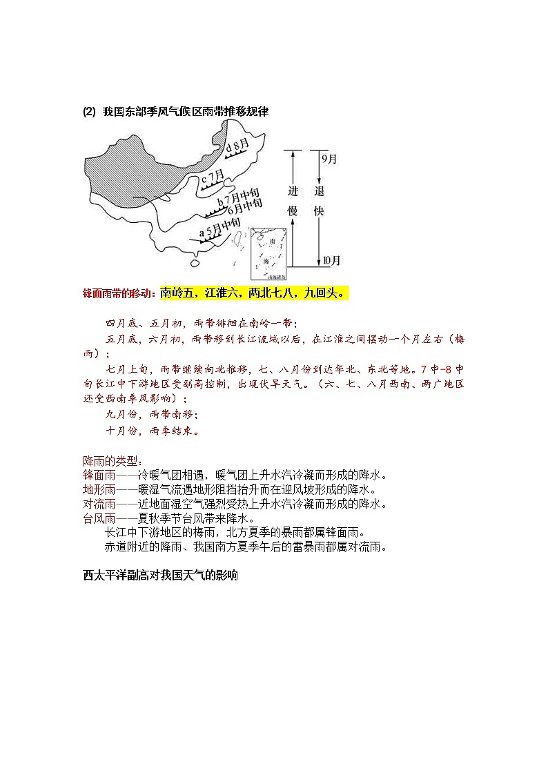 高考地理一轮复习锋面与天气教案与作业第2页
