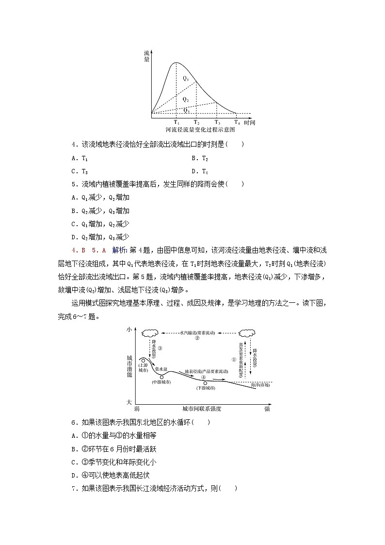2023版高考地理一轮总复习课时质量评价12水循环陆地水体及其相互关系第2页