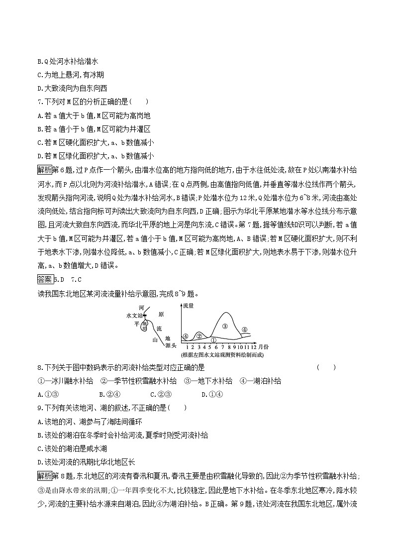 湘教版高中地理选择性必修1第4章陆地水与洋流测评含解析03